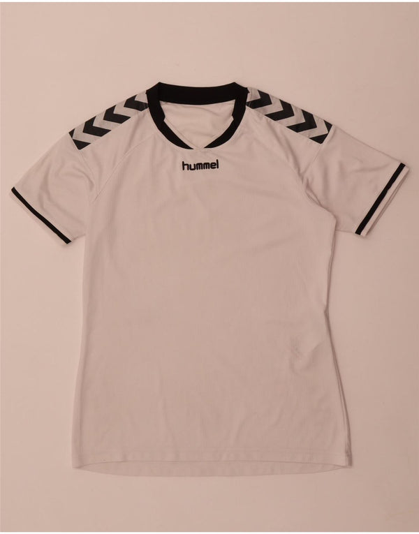 T-shirt grafica da uomo Hummel Top in poliestere bianco medio