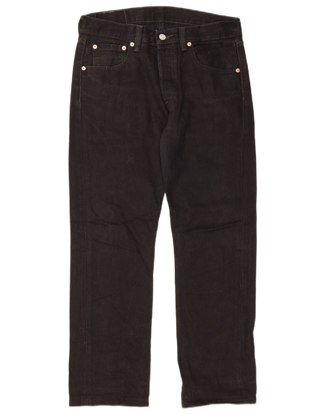 LEVI'S Jeans dritti da uomo 501 W30 L26 cotone nero