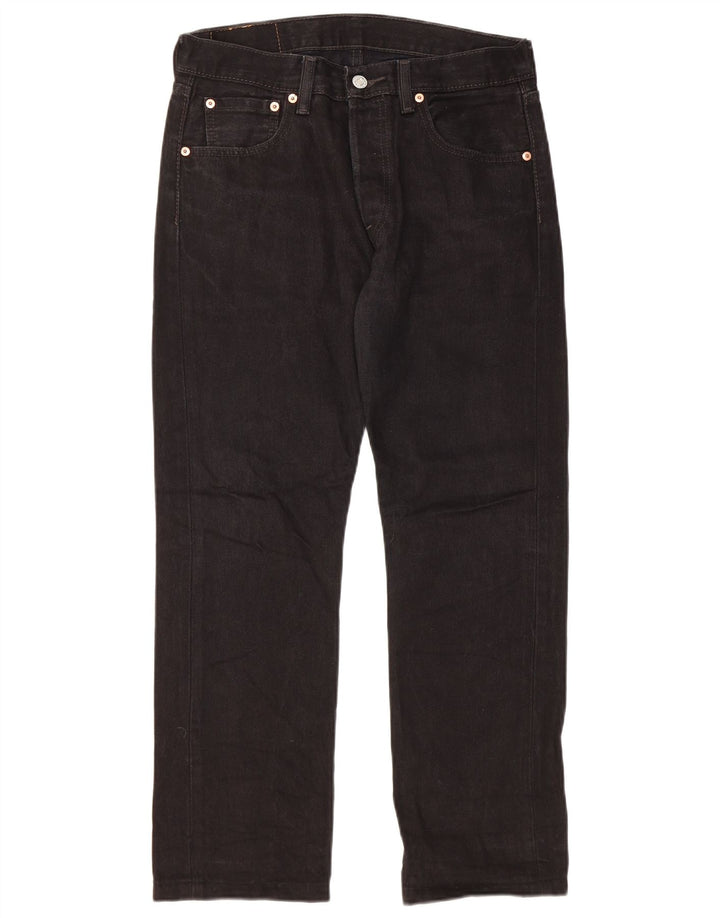 LEVI'S Jeans dritti da uomo 501 W30 L26 cotone nero