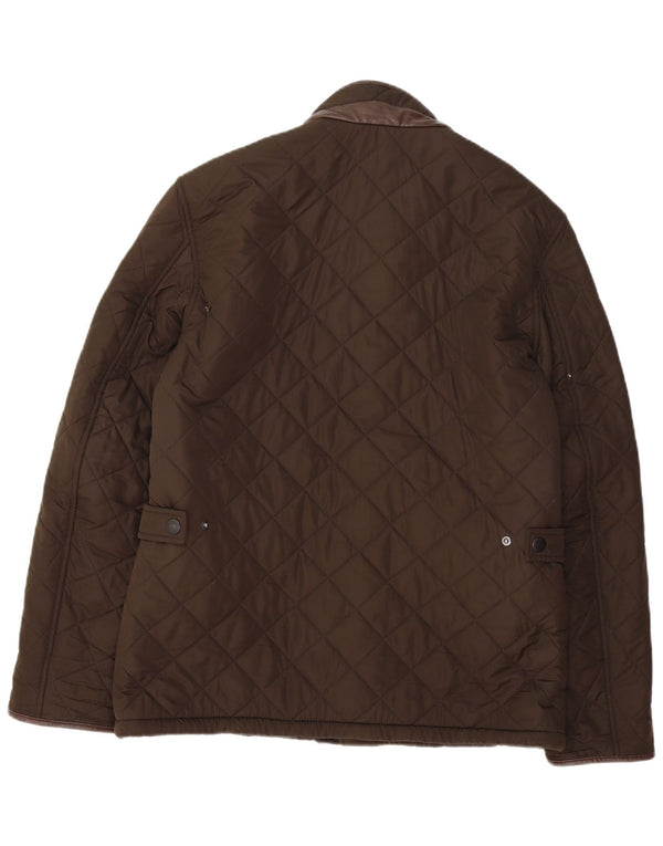 Barbour Giacca trapuntata da uomo UK 40 Large Marrone Poliestere