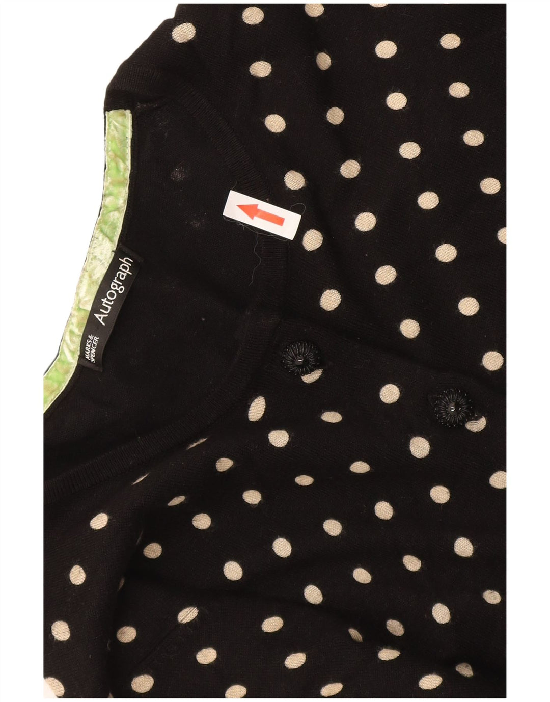 Maglione cardigan autografo da donna Marks & Spencer UK 14 medio nero