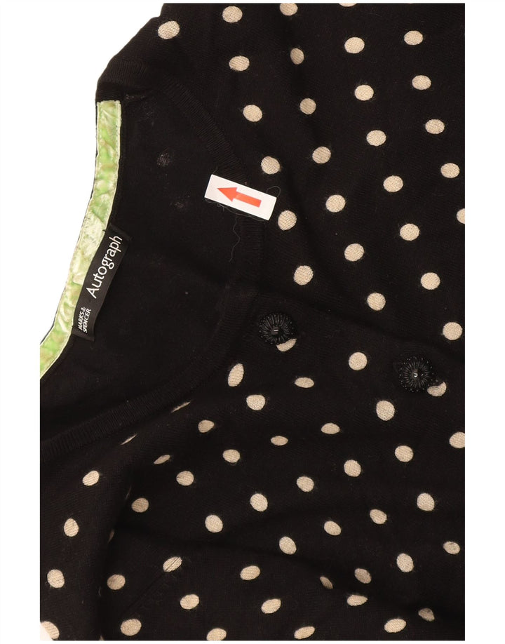 Maglione cardigan autografo da donna Marks & Spencer UK 14 medio nero