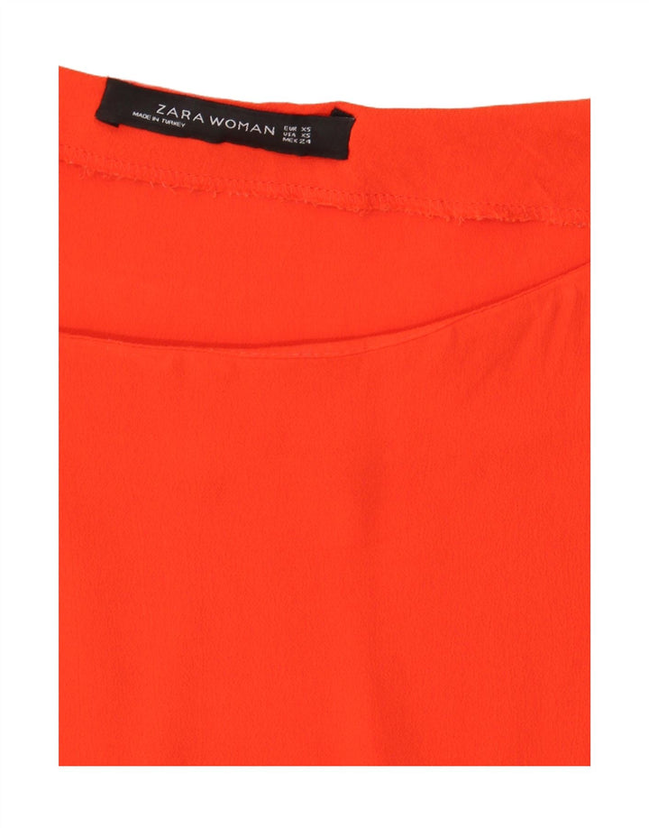Top Zara da donna a maniche lunghe UK 6 XS arancione