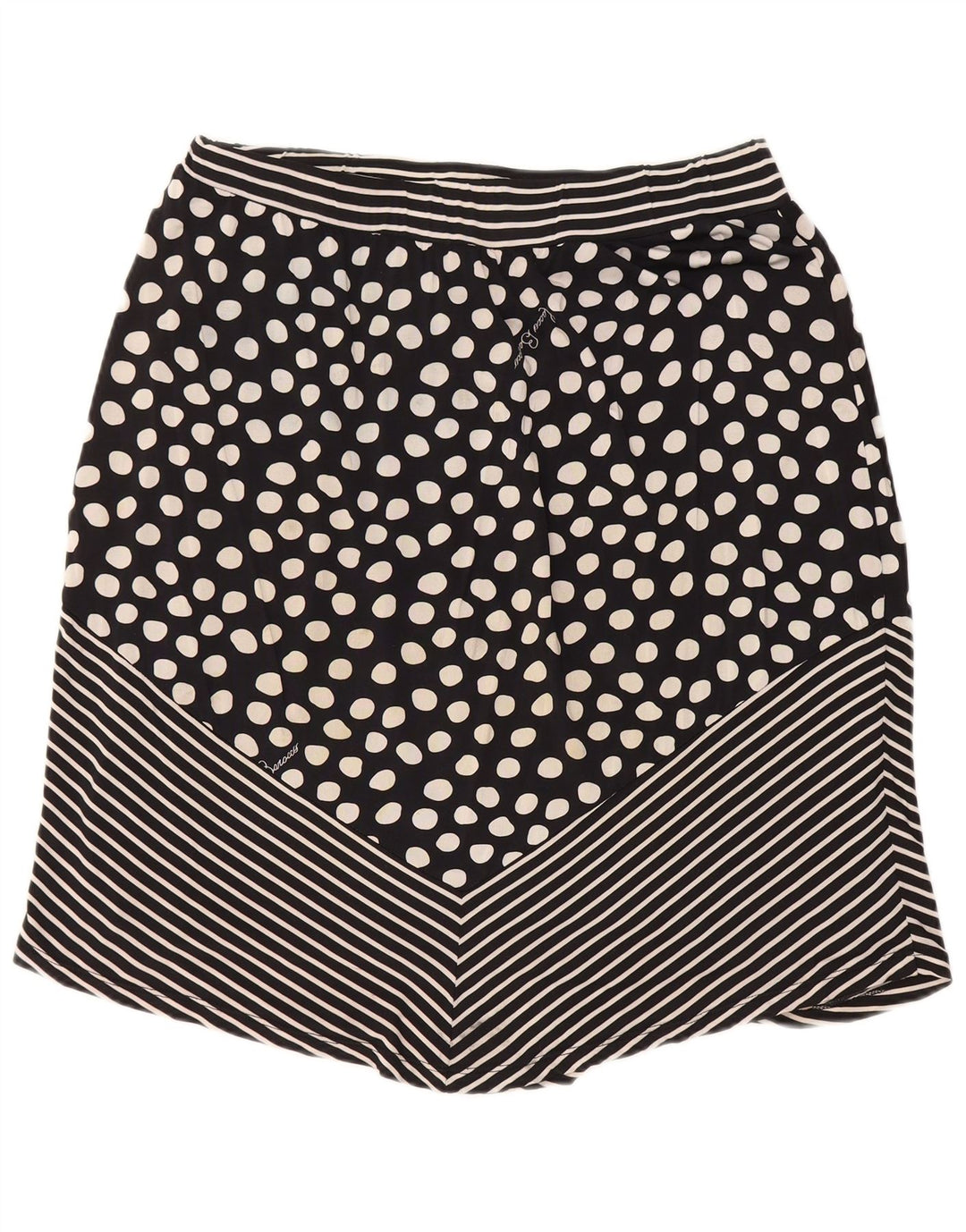 Gonna longuette da donna ROCCOBAROCCO UK 16 Large in viscosa maculata nera
