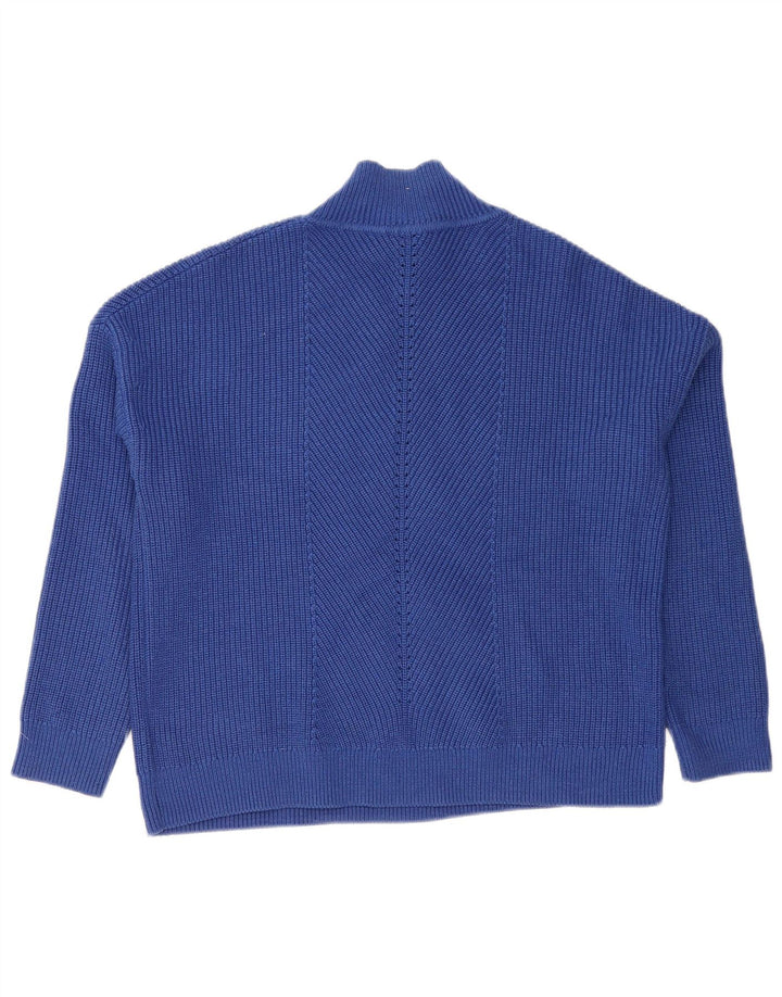 Maglione maglione a collo alto da donna Hobbs UK 16 grande blu