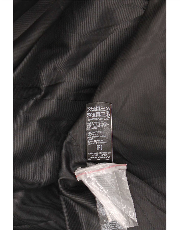 Cappotto da donna Marks & Spencer UK 14 grande poliestere nero