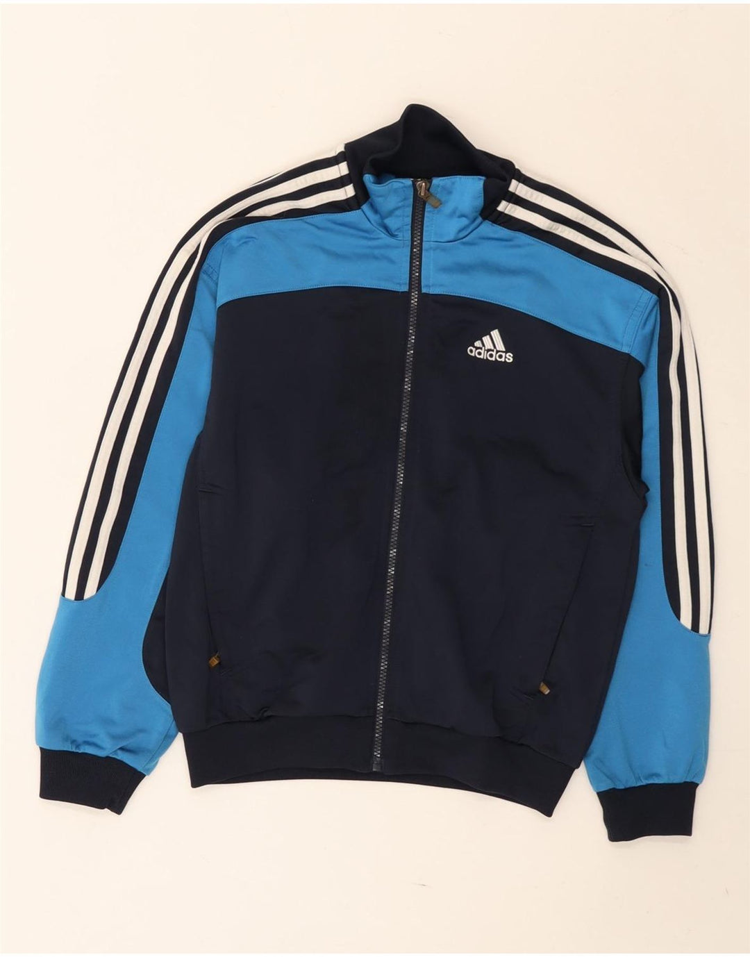 Giacca da ginnastica grafica ADIDAS per ragazzi 11-12 anni Blu Colourblock