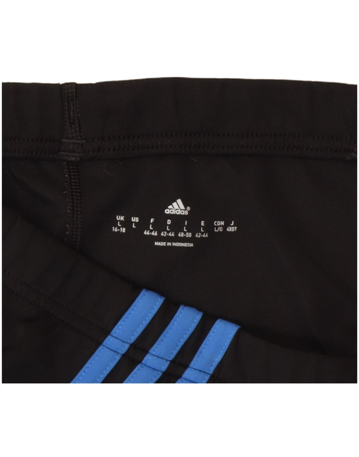 Leggings Adidas Capri da donna UK 16/18 Large Nero Poliestere