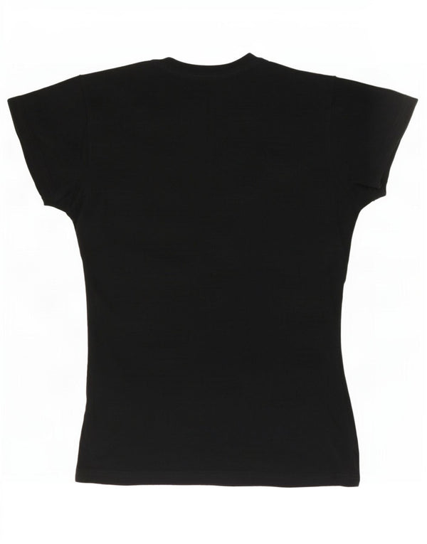 T-shirt grafica da donna Hard Rock Cafe Praga, taglia UK 10, piccola, blu navy