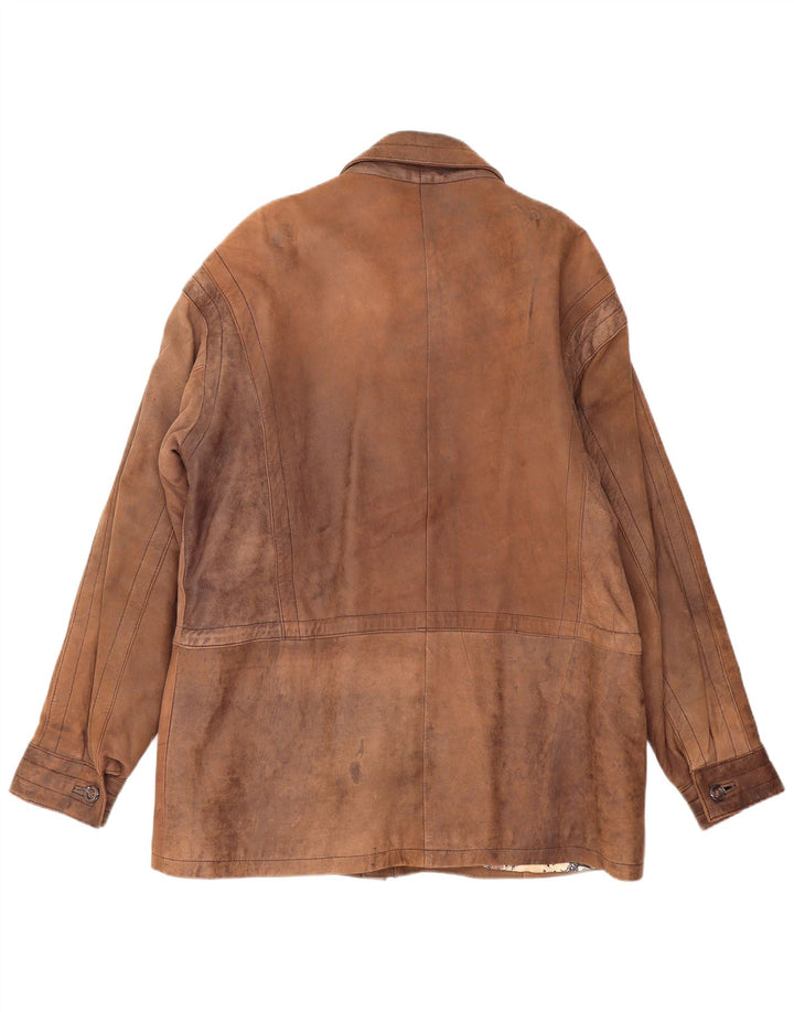 Cappotto in pelle da uomo PIERCE ARROW EU 54 2XL Marrone