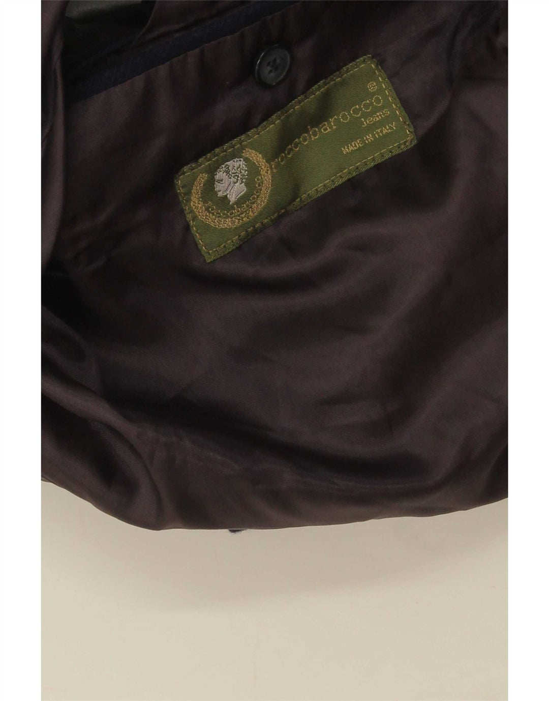 Giacca blazer da uomo a 3 bottoni Roccobarocco UK 40 Large Blu Navy