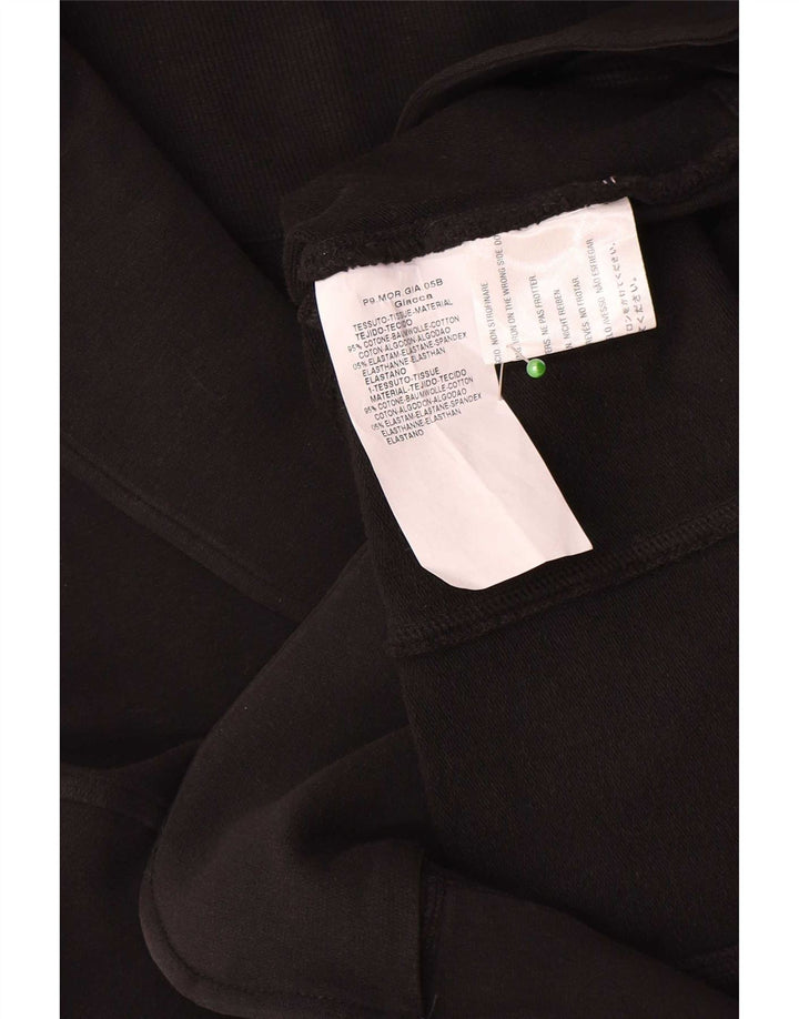 Giacca blazer vintage da donna a 2 bottoni UK 12 cotone nero medio