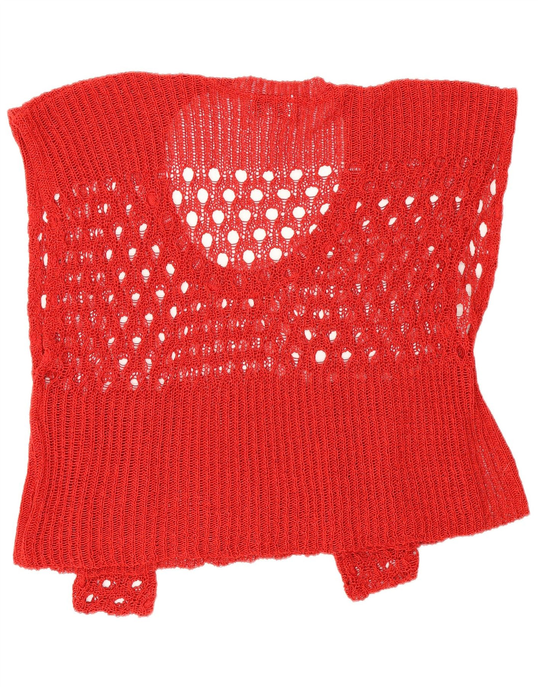 Top corto oversize da donna vintage UK 2 2XS Rosso