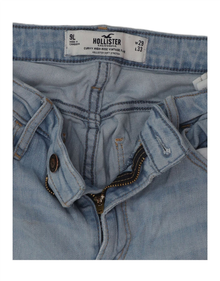 Jeans Hollister Curvy a vita alta svasati da donna US 9 medi W29 L33 Blu