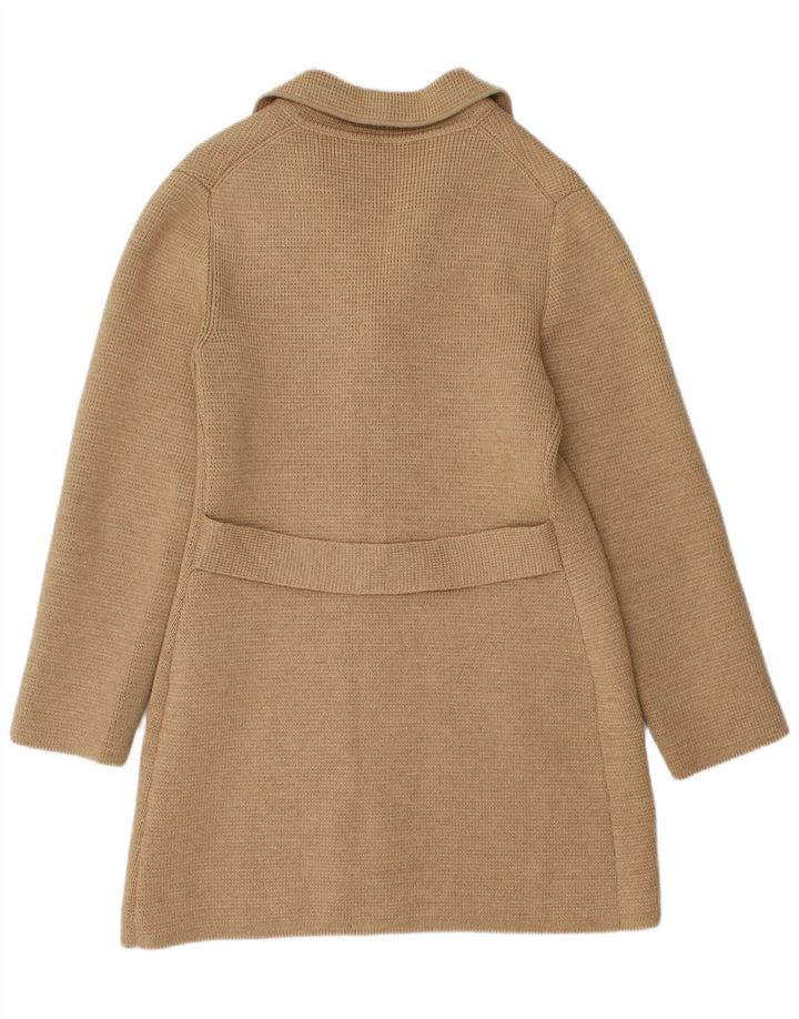 Cappotto vintage da donna in maglia UK 12 Beige medio