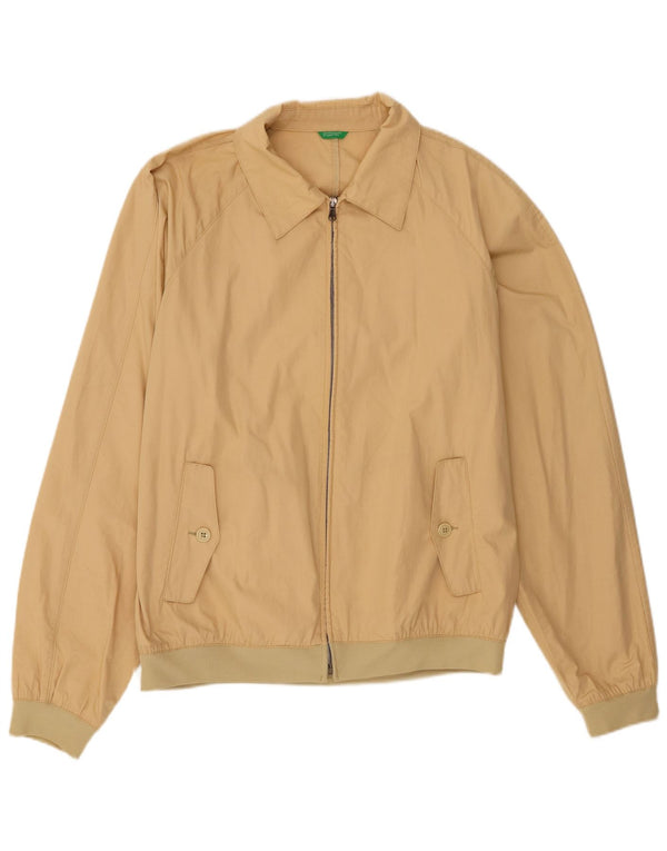 Giubbotto bomber da uomo Benetton UK 42 XL Cotone beige