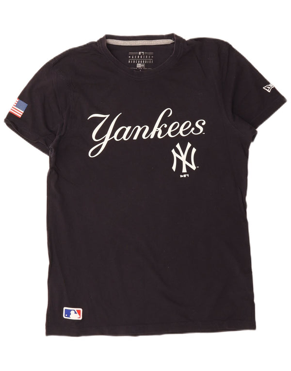 T-shirt grafica da uomo originale degli Yankees, piccola, in cotone blu navy