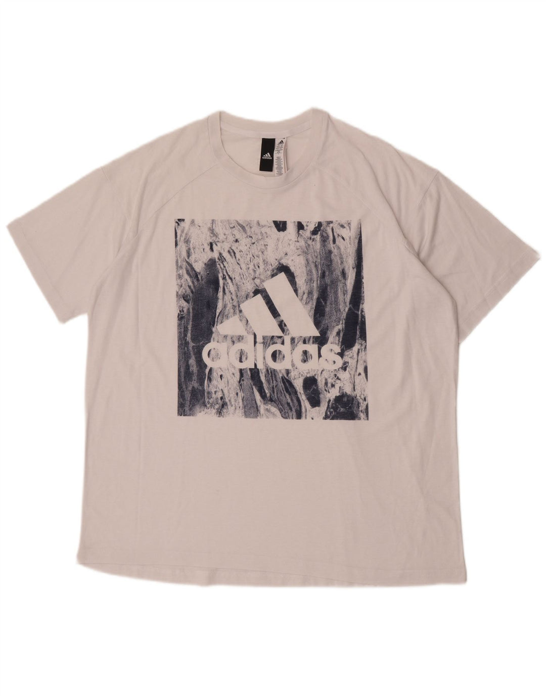 T-shirt grafica oversize da donna Adidas UK 20/22 XL poliestere bianco