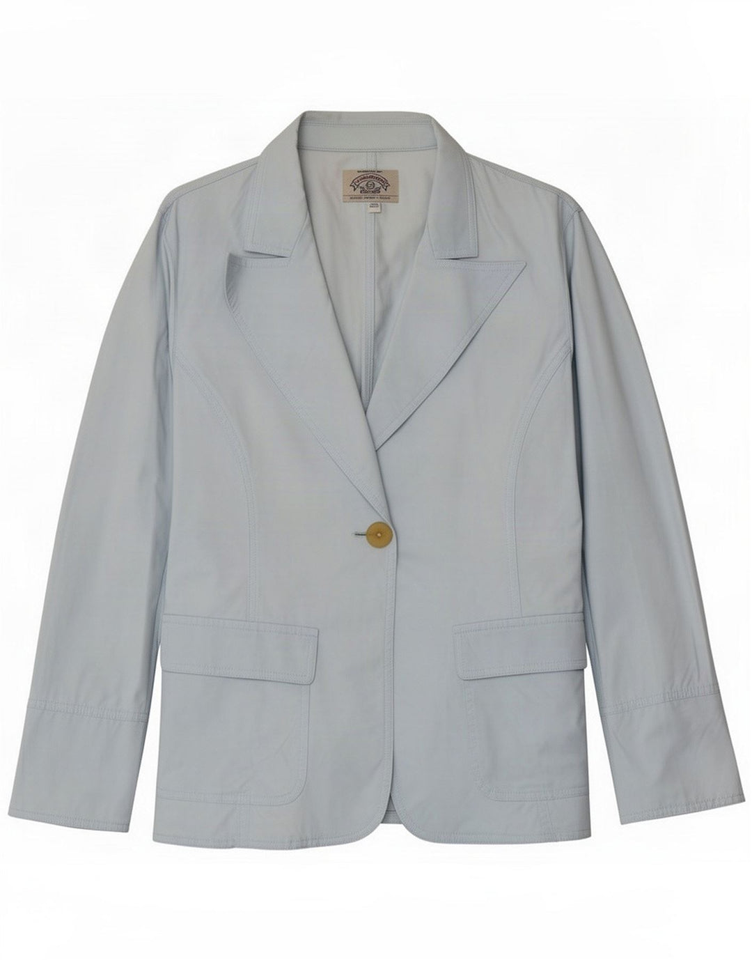 Armani Giacca blazer da donna a 1 bottone UK 16 Large Blue Cotton
