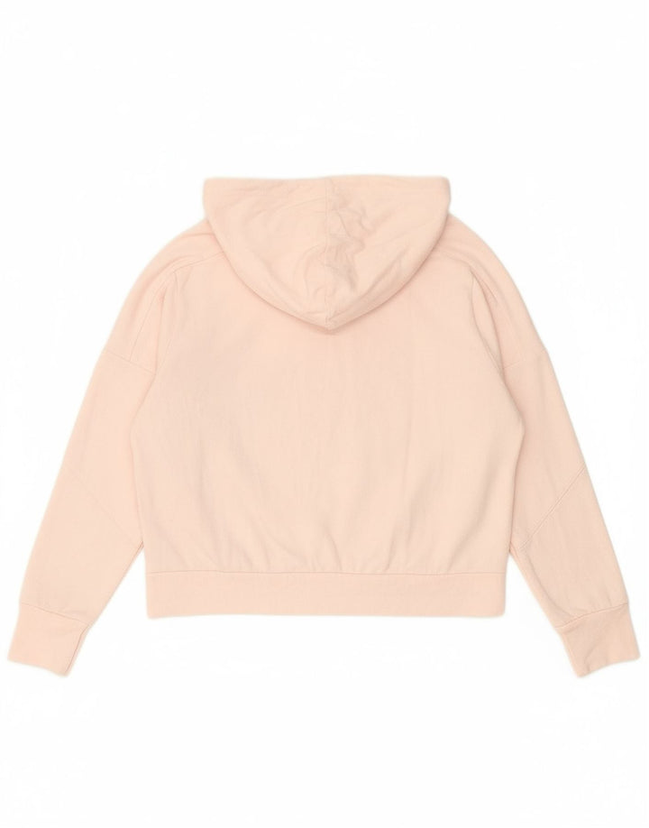 PUMA Womens Oversized Graphic Hoodie Jumper UK 10 Small Pink