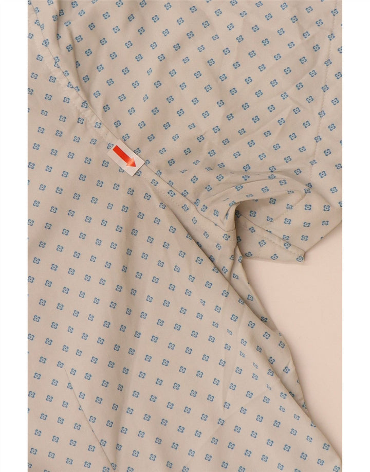BONOBOS Camicia a maniche corte sartoriale da uomo Grande nylon floreale bianco