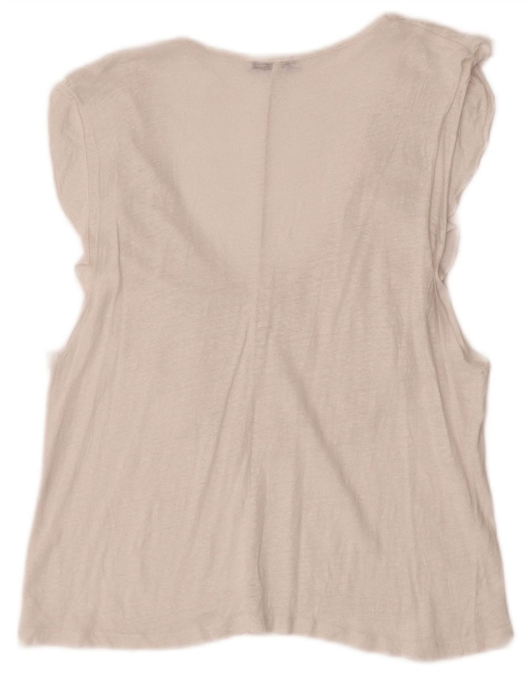 Top senza maniche in camicetta da donna Zara UK 12 medio bianco screziato