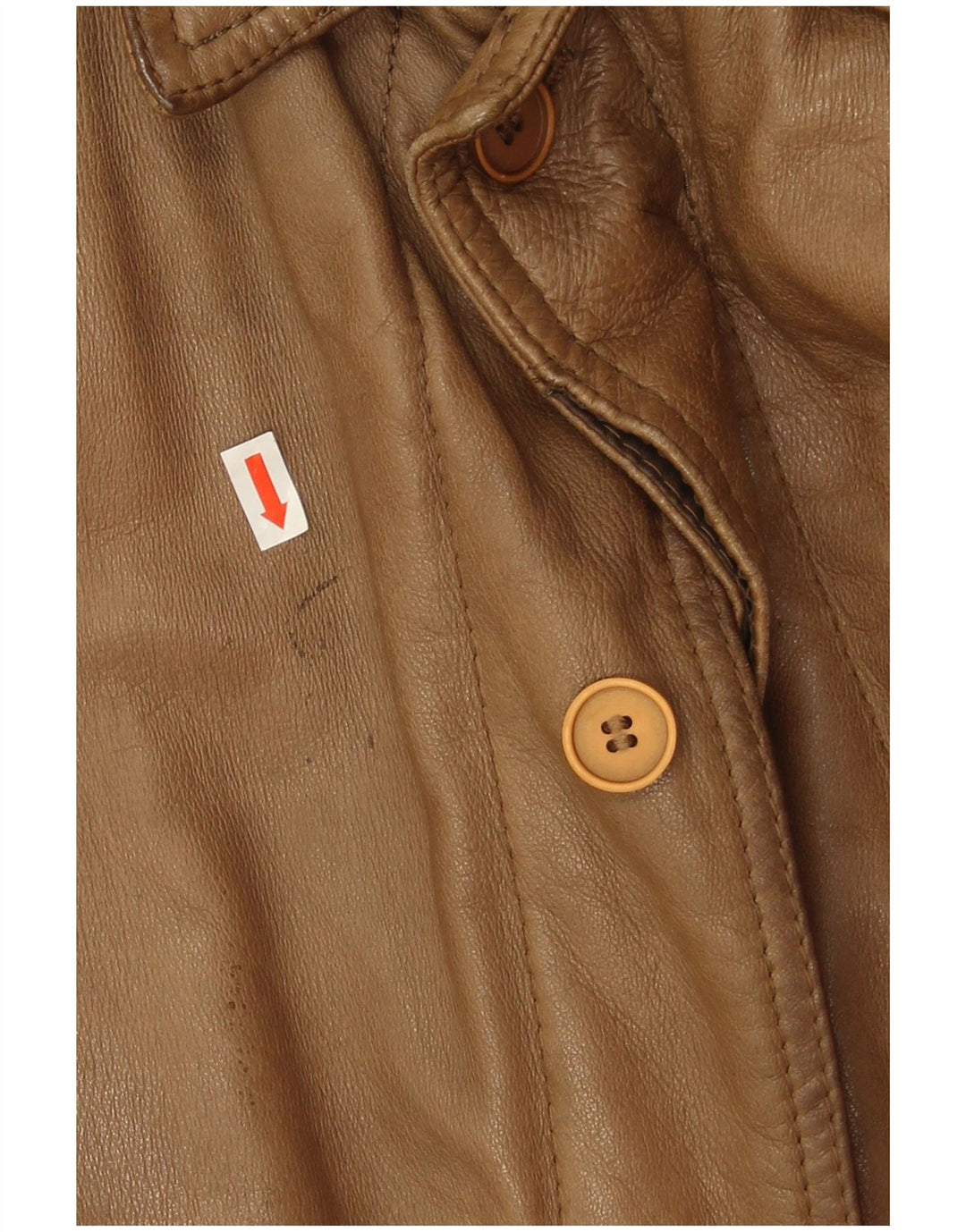 Giacca in pelle vintage da uomo IT 56 3XL Marrone