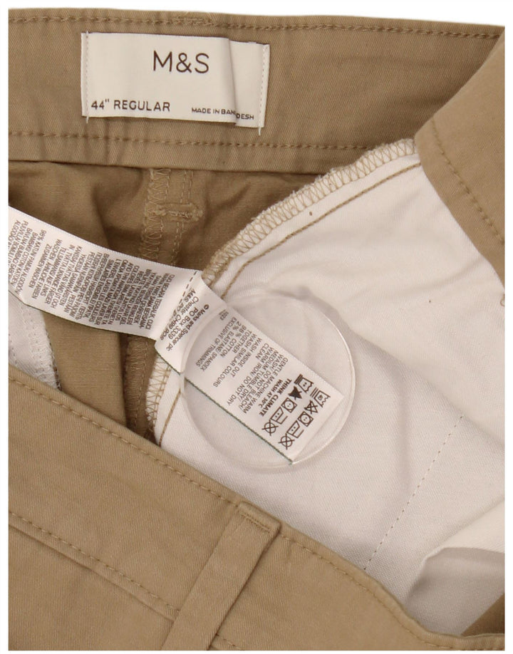 Pantaloncini chino da uomo Marks & Spencer W44 2XL cotone beige