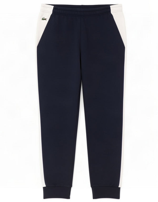 Lacoste Mens Tracksuit Trousers Joggers Medium Navy Blue Colourblock Cotton