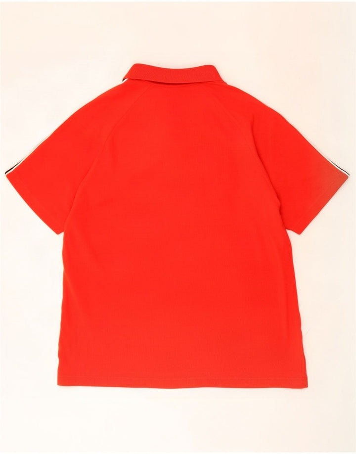 Polo da uomo Fila Large rossa color block in poliammide