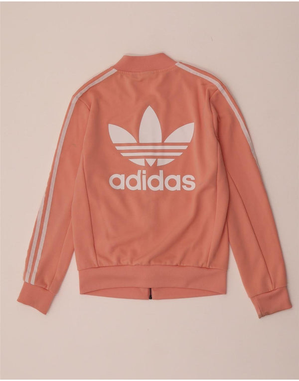 Giacca da ginnastica grafica da donna Adidas UK 8 Small Pink Poliestere