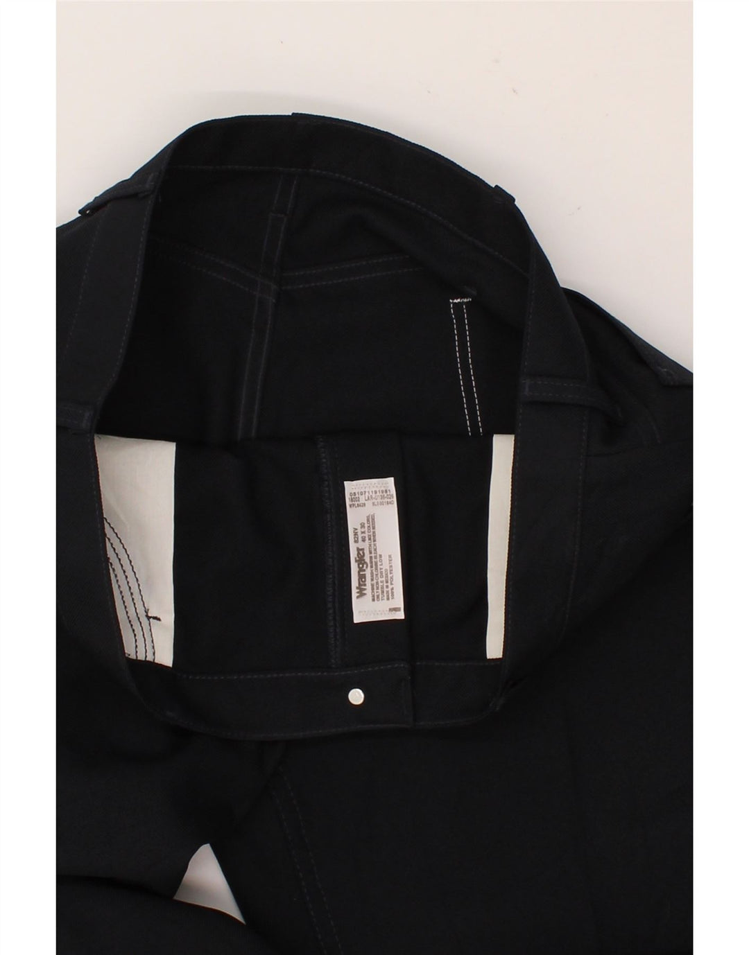 WRANGLER Mens Straight Casual Trousers W40 L27 Black Polyester Vintage Wrangler and Second-Hand Wrangler from Messina Hembry 