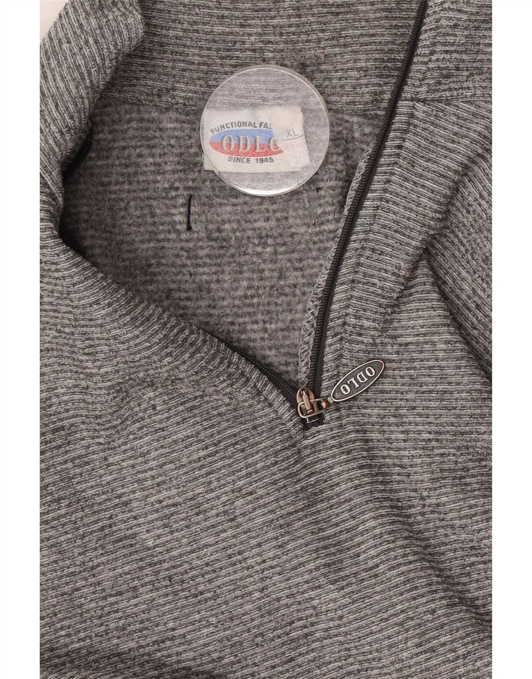 Felpa Odlo da uomo con zip e collo, maglione XL grigio gessato