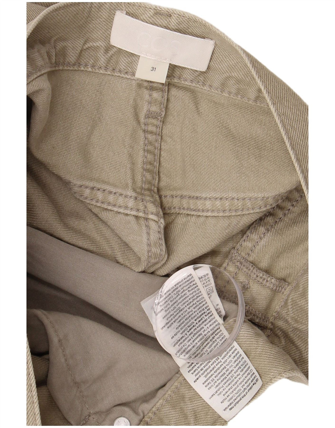 Jeans corti da donna Cos W31 L25 cotone beige