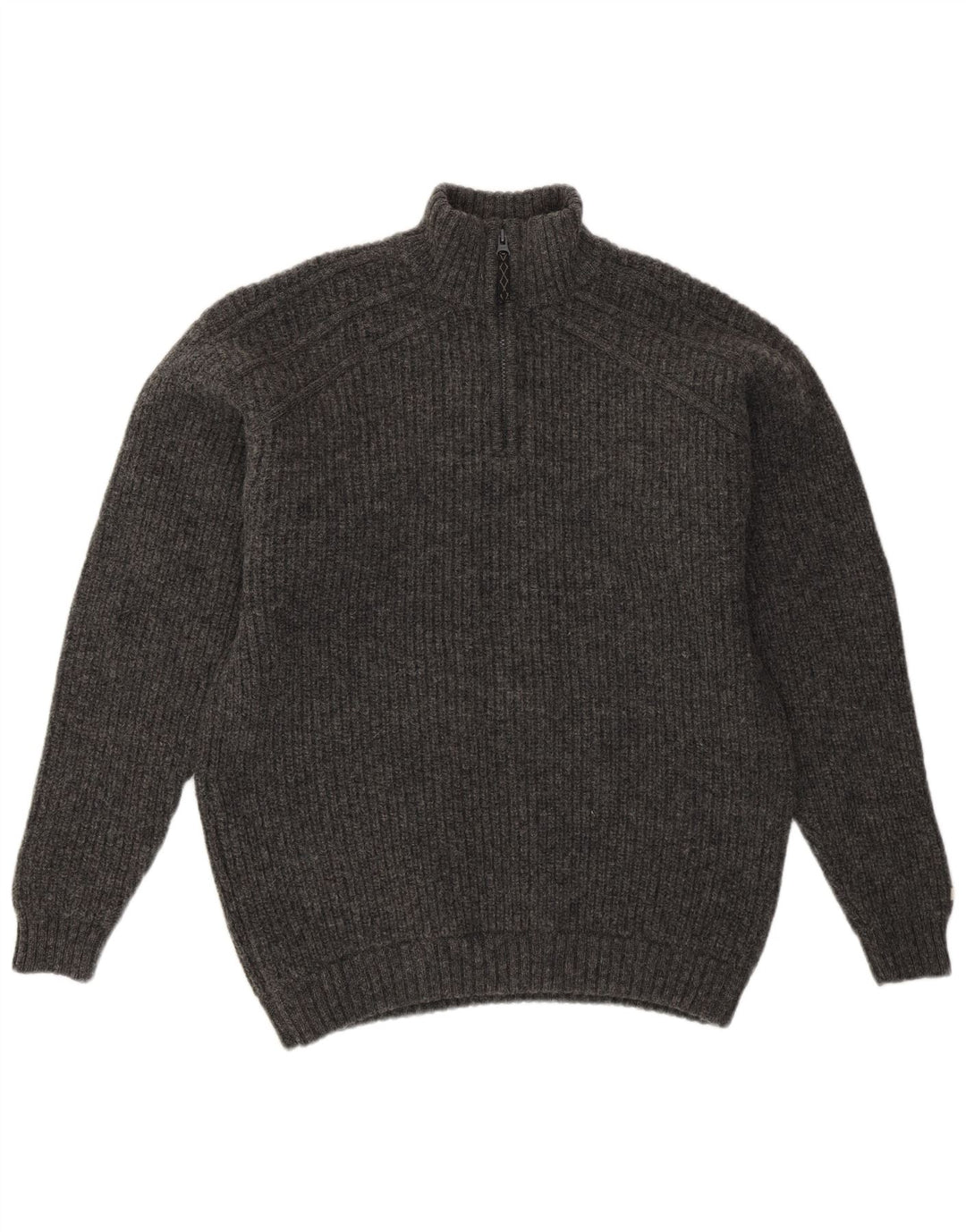 Maglione Columbia da uomo con zip e collo in lana grigio medio