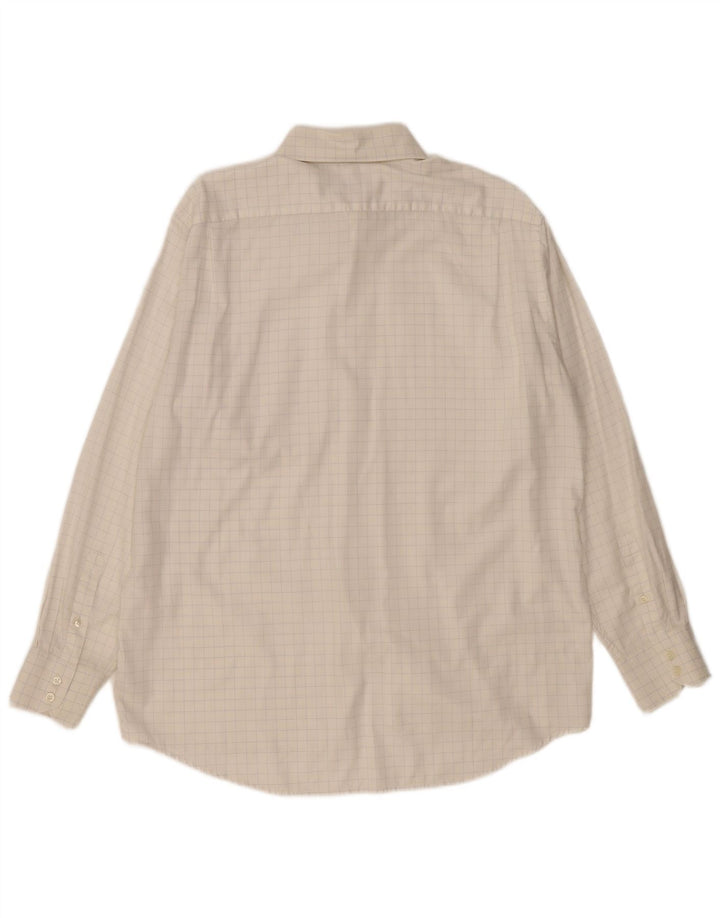 Camicia da uomo Lacoste taglia 44 XL cotone a quadri bianchi