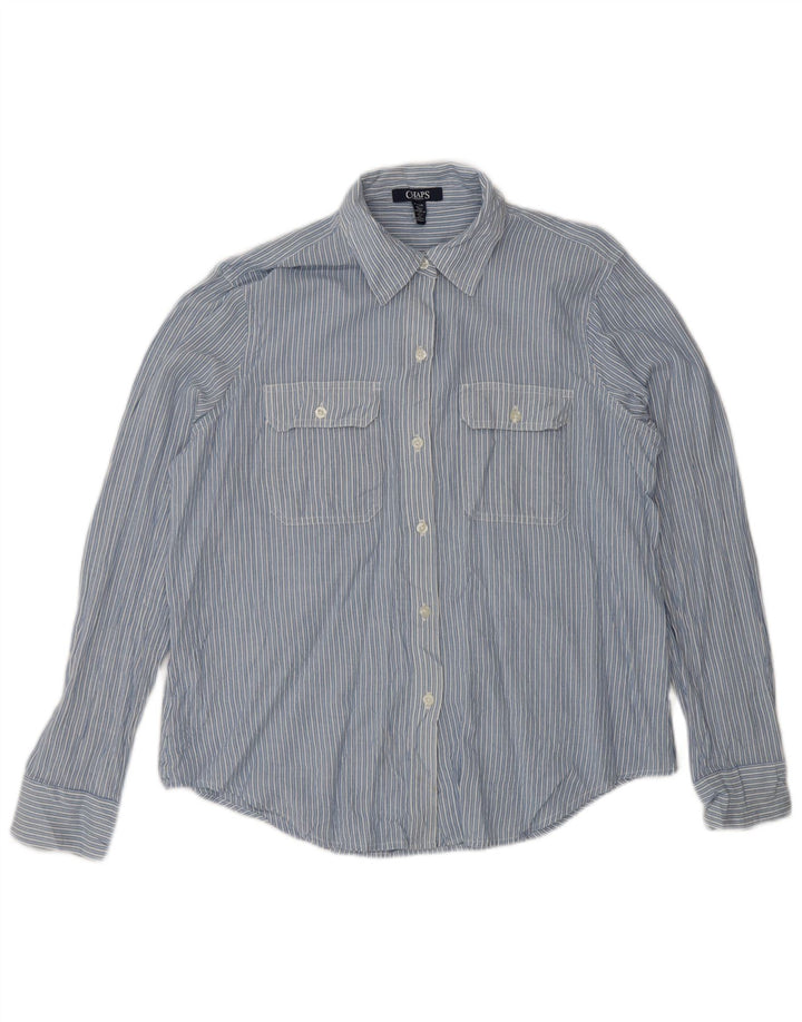 Camicia Petite da donna Chaps UK 16 Cotone a righe grandi blu