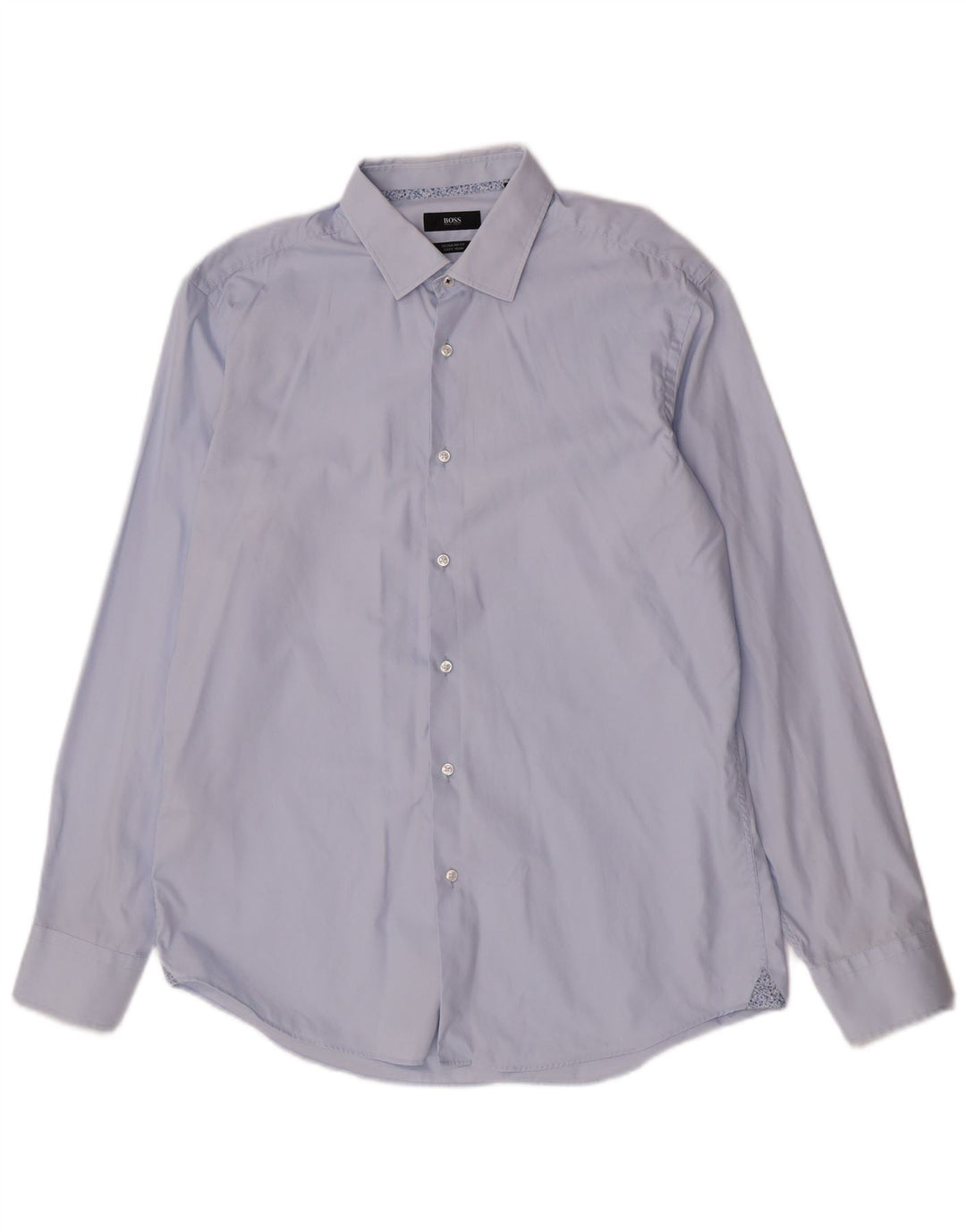 Camicia da uomo vestibilità regolare Hugo Boss taglia 42 16 1/2 grande cotone blu