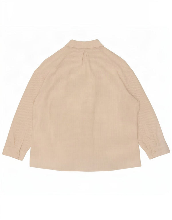 Camicetta camicia oversize da donna Marks & Spencer UK 16 Large in viscosa bianco sporco