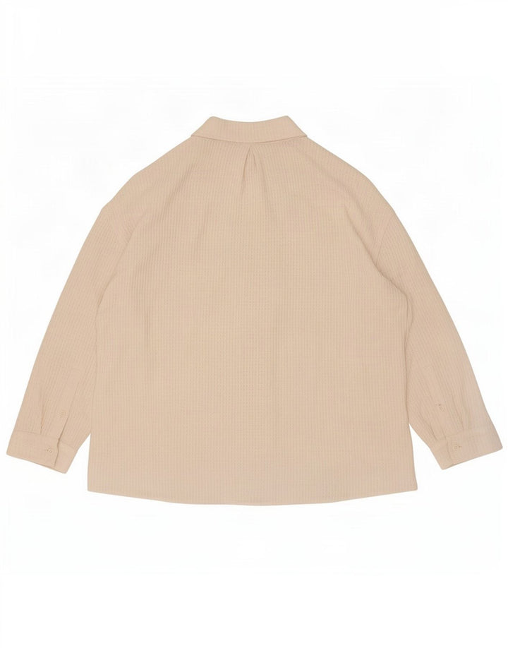 Camicetta camicia oversize da donna Marks & Spencer UK 16 Large in viscosa bianco sporco