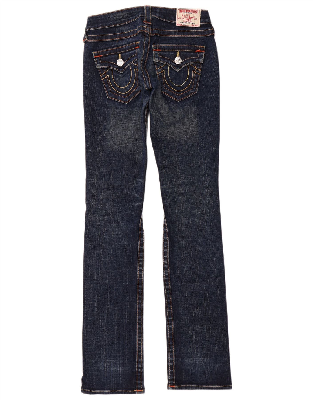 Jeans bootcut slim da donna True Religion W24 L33 cotone blu