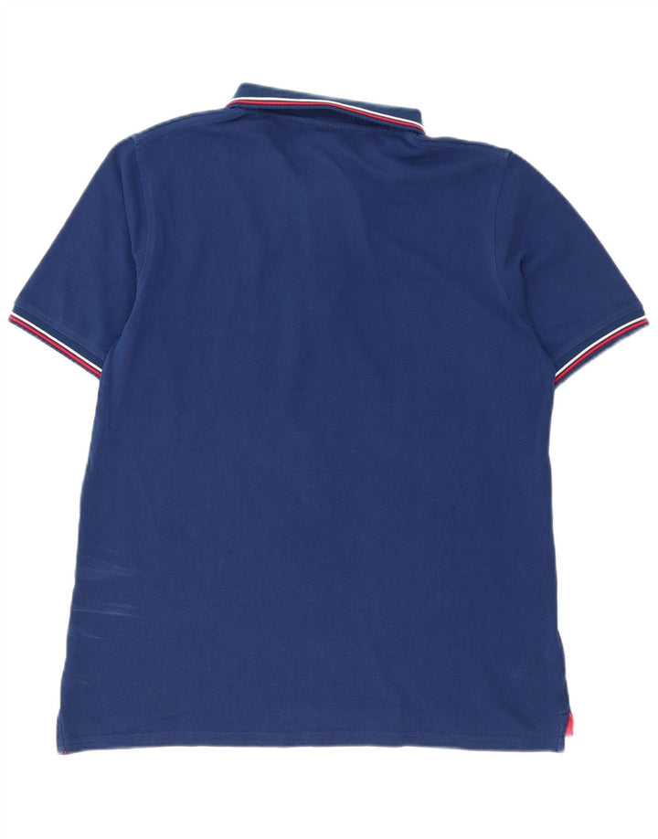 Polo da uomo FILA grande in cotone blu navy