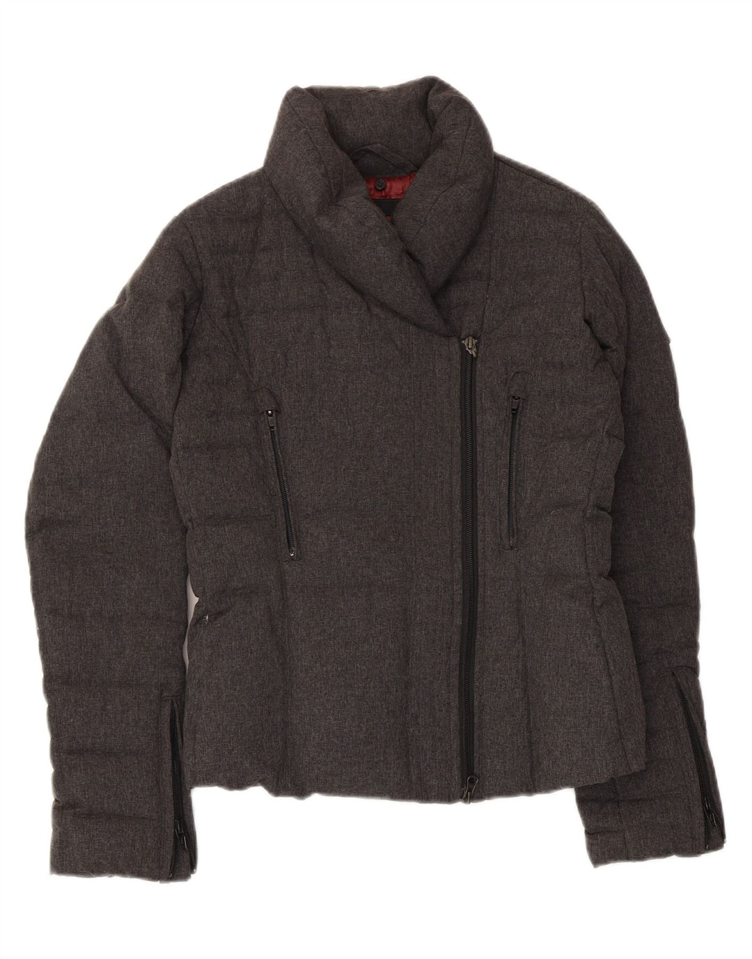 Giacca imbottita da donna Bomboogie UK 10 piccola in nylon grigio