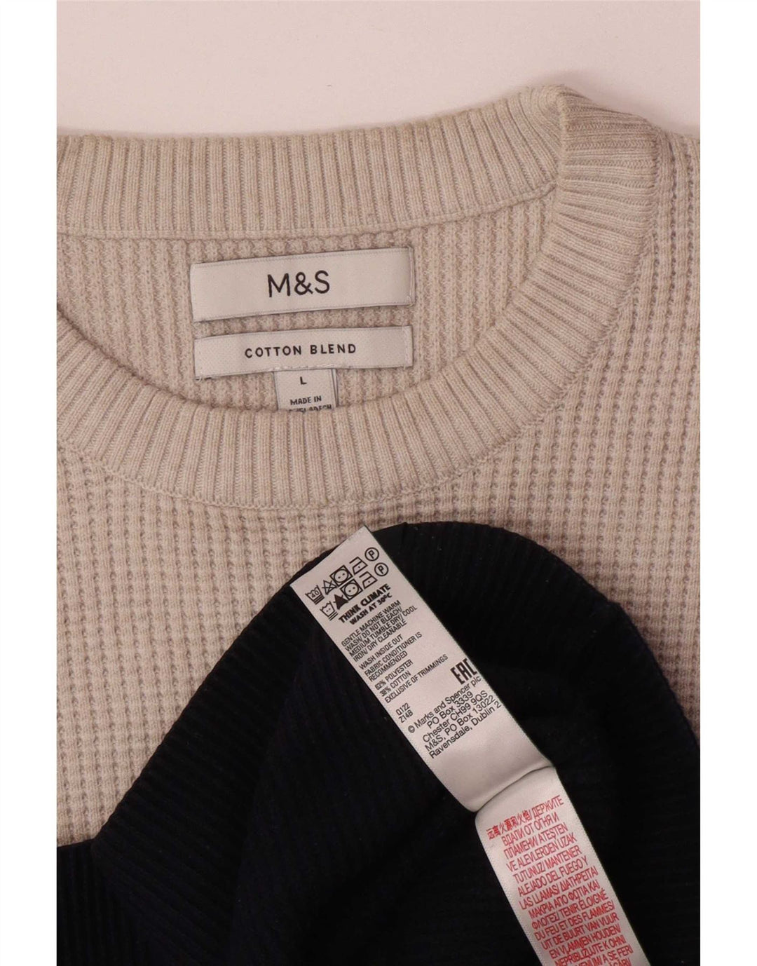 Maglione maglione girocollo da uomo Marks & Spencer grande multicolore