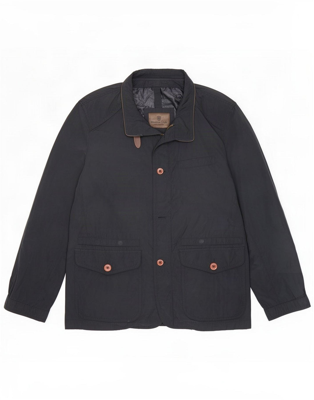 Giacca da uomo Massimo Dutti UK 40 Large in poliestere blu navy