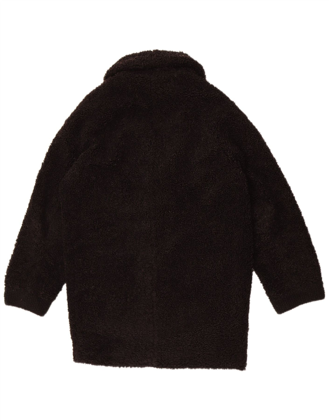 Soprabito oversize in pile da donna Zara UK 6 XS poliestere nero