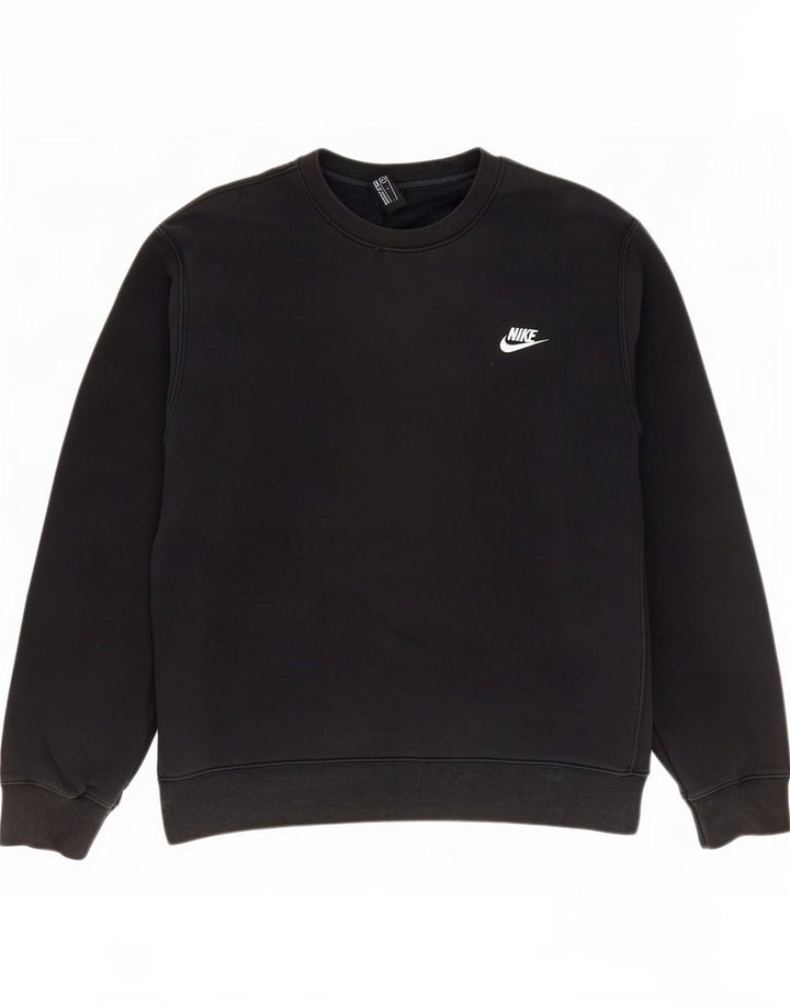 Felpa da uomo Nike Maglione grande in cotone nero