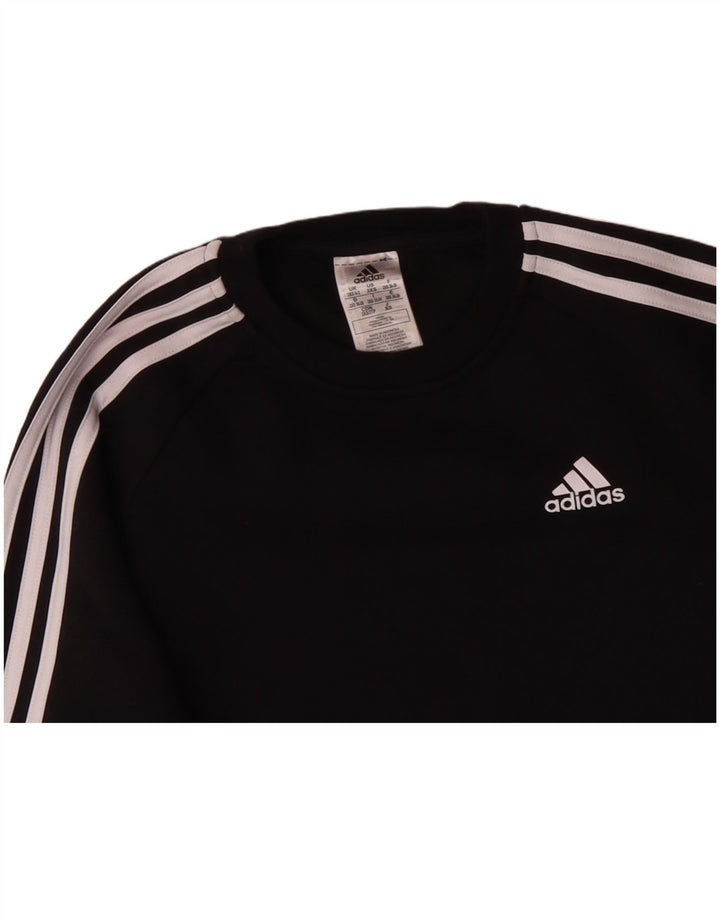 Felpa oversize da donna ADIDAS UK 0/2 XS cotone nero