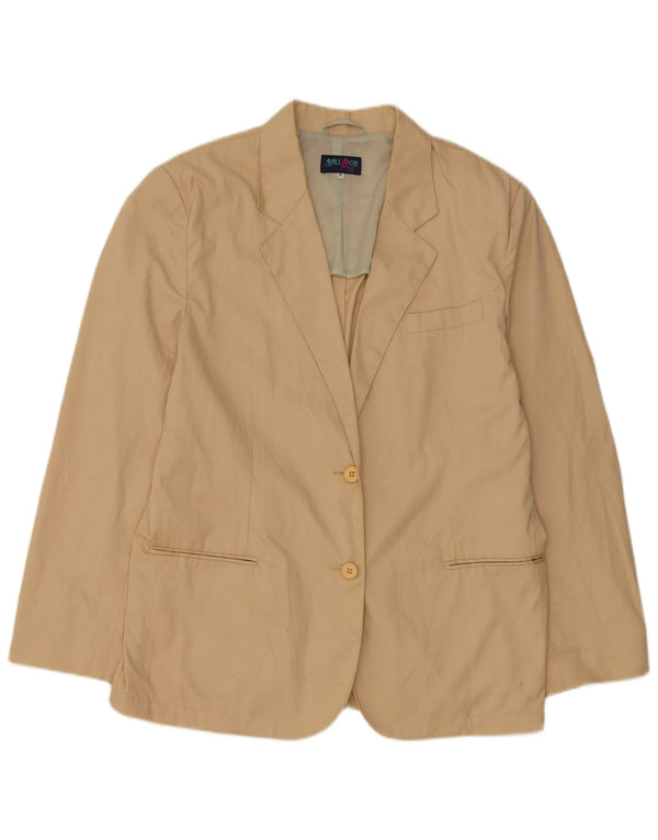 Giacca blazer da donna a 2 bottoni Balloon UK 18 XL Cotone beige