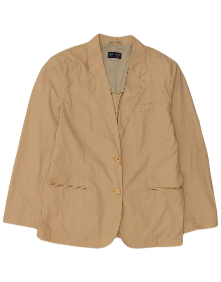 Giacca blazer da donna a 2 bottoni Balloon UK 18 XL Cotone beige